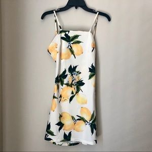 Lemon-print Minidress